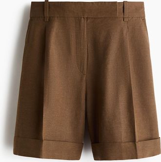 H&M Elegante Shorts aus Leinenmischgewebe - Green