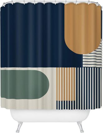 Deny Designs Cool Color Palette Shower Curtain in Blue at Nordstrom