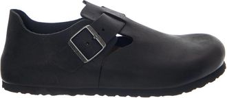 Birkenstock London Narrow Fit - Heren - Platte Schoenen - Zwart - 42 EU - Leer - Schoenen
