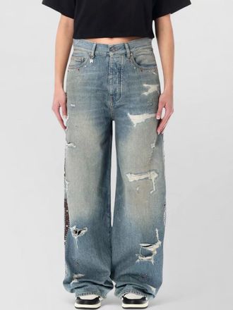 Amiri studded wide-leg denim jeans