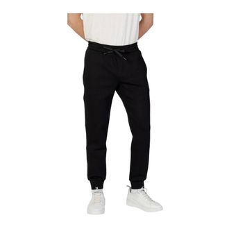 A|X Armani Exchange Effen broek met vetersluiting - Heren - Broeken - Zwart - Maat: S Katoen