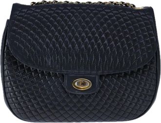 Bally Black Leather Shoulder Bag (Pre-Owned)