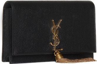 Saint Laurent Womens Wallet On Chain Kate Black Leather Calf Bag