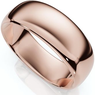 Pompeii3 7mm Dome High Polished Wedding Band 10k Rose Gold