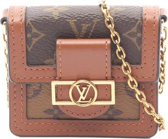 Louis Vuitton Borsa a tracolla Dauphine micro con monogramma Reverse 2020 - Marrone