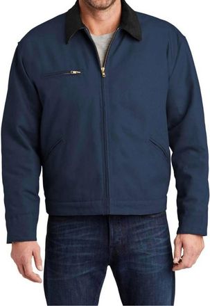 Cornerstone Tall Duck Cloth Work Jacket In Navy/black