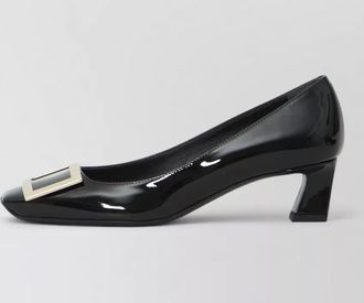 Roger Vivier leather square-toe pumps