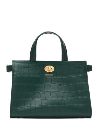 Burberry Borsa tote Cotswolds mini con effetto coccodrillo - Verde