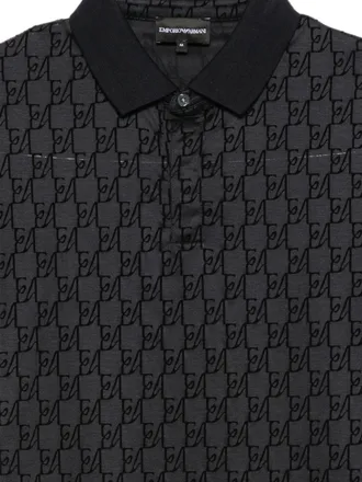 Emporio Armani Logo Monogram Polo - Navy
