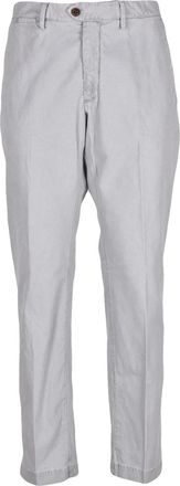 Modfitters Straight-Leg Light Grey Pants with Classic Waistband and Versatile Cut