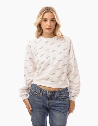 Levi's Womens Logo Crew Sweatshirt - White - Size: 10
