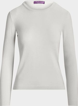 Ralph Lauren Collection Crewneck Long-Sleeve Cashmere Sweater
