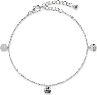 Monica Vinader Siren Muse Hammered Disc Station Bracelet in Sterling Silver at Nordstrom