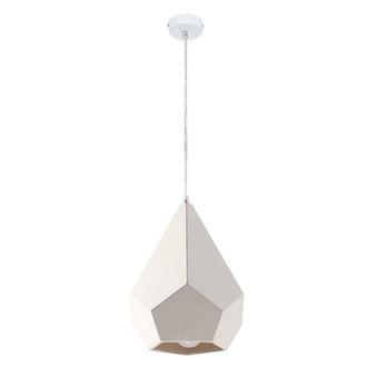 ETC Shop Lampada A Sospensione Bianca Lampada A Sospensione Bianca Lampade Da Cucina Casa Di Campagna Lampada A Sospensione, A Forma Di Diamante, Disegna Da Te