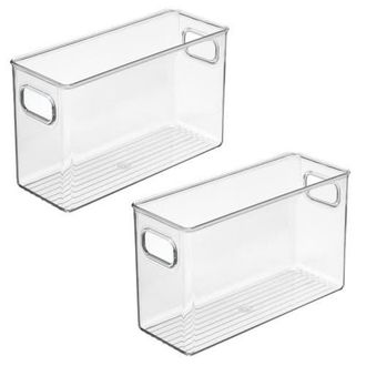 iDesign Set of 2 Pantry Storage Bins with Handles - Clear at Nordstrom