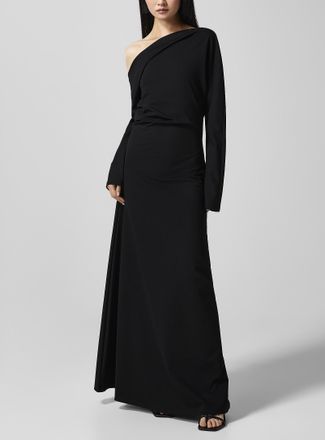 R&oacute;he Womens Black one-shoulder dress