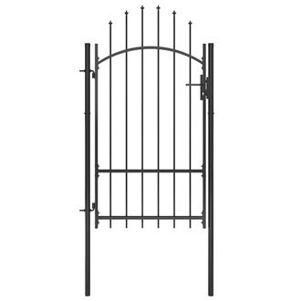 Berkfield Home Garden Gate Steel 1x2.2 m Black