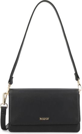Kazar Tassen, Dames, Zwart, ONE Size, Leer, Kleine leren tas met klep