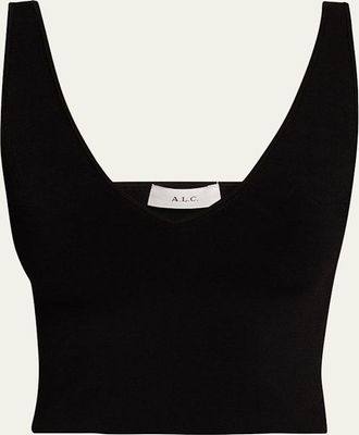 A.L.C. Ani Sleeveless Crop Top