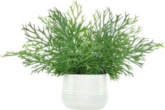 Creative Displays Inc. Handmade Faux Staghorn Fern In Ceramic Vase