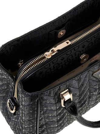 Guess Womens Satchel Bag Black Polyurethane - Satchel-Bags