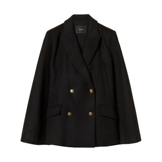 Twinset Blazers, female, Black, XS, Double-breasted Blazer