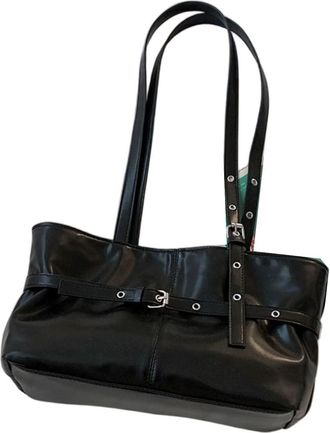 Generic Womens Tote Bag Large Handbag Simple Shoulder Bag for School Work Leisure | black