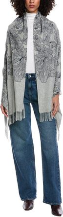 La Fiorentina Floral Print Wool & Cashmere-Blend Wrap