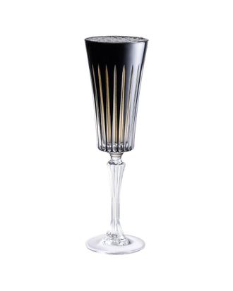 Barski Set of 6 Colored Champagne Flutes Glasses
