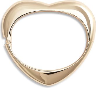 Nordstrom Puffy Heart Hinge Bracelet in Gold at Nordstrom
