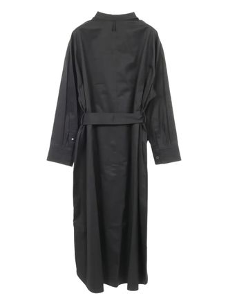 Hermès 2010s stand-collar shirt dress - women - Cotton - 36 - Black