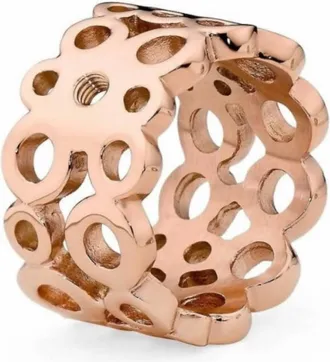 Qudo Womens Basic Ancona Ring In Rosegold