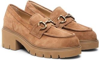 Nero Giardini Bit Heeled Loafer in Mocha at Nordstrom, Size 40