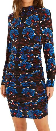 Farm Rio Latina Scarf Jersey Mini Dress In Black