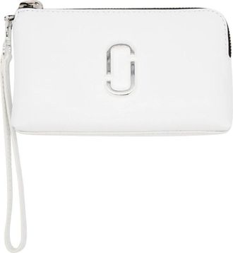 Marc Jacobs The Snapshot Wristlet - Dames - Clutches - Wit - ONE Size - Leer - Tassen