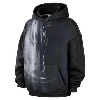 Nike Mens Dallas Mavericks Standard Issue Fleece Basketball Hoodie in Black | IQ2469-010
