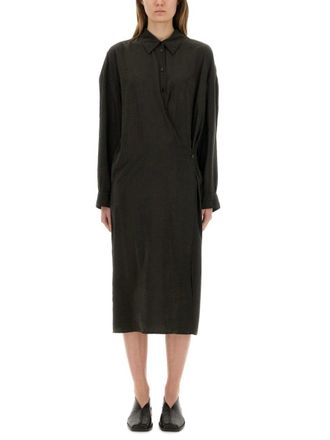 Christophe Lemaire Straight Collar Twisted Dress