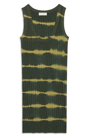 Sandro Honore Tie Dye Stripe Long Tank Top in Vert Bouteille at Nordstrom Rack, Size 1 (Fits Like 2-4 Us)
