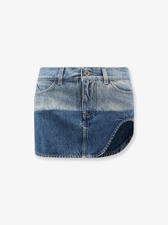 The Attico Gonna mini in blue denim - THE ATTICO - gender_Woman