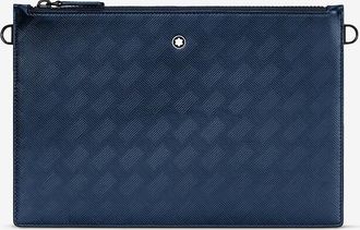 Montblanc Flaches Reissverschlussm&auml;ppchen aus texturiertem Leder Extreme 3.0 Ink Blue