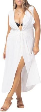 L*Space L Space Down the Line Cover-Up Dress in Cream at Nordstrom Rack, Size Large