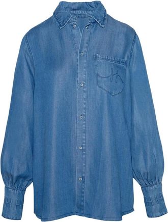 H&eacute;st 9502 Denim Shirt - Dames - Spijkeroverhemden - Blauw - S - Denim - Overhemden
