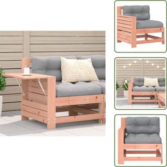 vidaXL Seduta esterna - vidaXL Divano da Giardino Senza Braccioli con Cuscino Massello Douglas - Tavolino da giardino