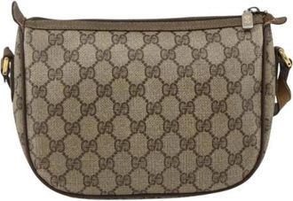 Gucci Pre-owned Shoulder Bag - Dames - Vintage Schoudertas - Bruin - ONE Size - Leer - Vintage