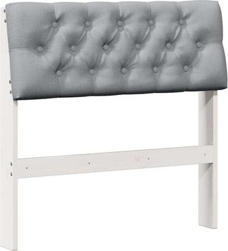 vidaXL Upholstered Headboard Light Grey 75 cm Solid Pine Wood vidaXL