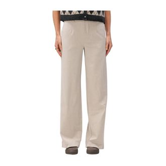 Object Object, Broeken, Dames, Beige, S, Polyester, Dames Broeken Objlisa Wide Pant