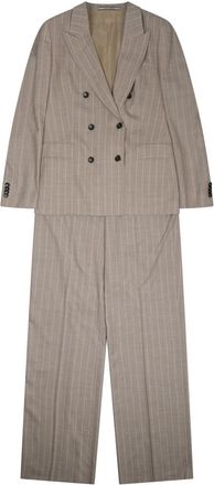 Tagliatore Wool Silk Blend Pinstripe Suit