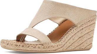 Franco Sarto Farren Espadrille Sandals Womens Wedge Shoes Linen White Leather : 9.5 M