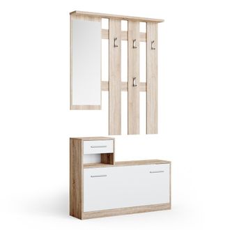 Vicco Appendiabiti Billy, Sonoma/bianco, 100 X 111.6 Cm