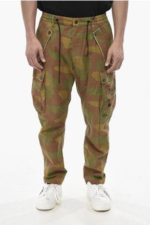 Dsquared2 Camouflage Cargo Trousers With Elasticated Waist size 48